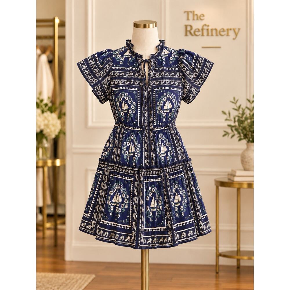 NWT! Hunter Bell Merritt Dress Bon voyage Small - Picture 4 of 8